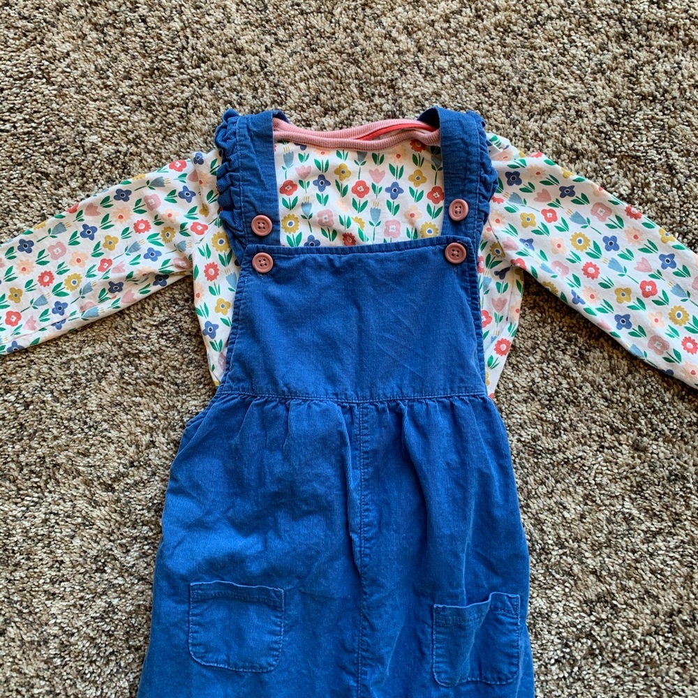 Baby Boden Frilly overalls and shirt